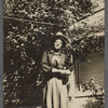 Sarah Myers Blackwell standing while wearing hat