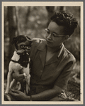 Jean Blackwell Hutson with dog