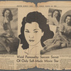 Various publicity photographs of Maria Montez surrounding a pen and ink portrait by Nodrog as published in the Sunday edition of The Boston Post, March 28, 1943