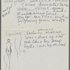 Notes by Willa Kim for Janet Lynn costumes