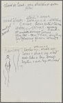 Notes by Willa Kim for Janet Lynn costumes