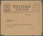 Telegram to E. B. White, March 23, 1928