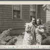 Dora and Jean in front yard