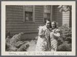 Dora and Jean in front yard