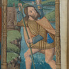 The giant St. Christopher carrying the Christ Child across the river