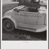 Cars lined up outside shelters at Osceola migratory labor camp. Belle Glade, Florida