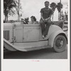 Some of the younger Osceola migratory camp members who have come to the post office in Belle Glade, Florida, for their mail
