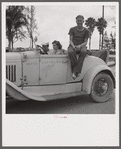 Some of the younger Osceola migratory camp members who have come to the post office in Belle Glade, Florida, for their mail
