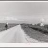 Homes and cornfields on Terrebonne Project, Schriever, Louisiana