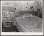 Interior of one of the labor houses at Okeechobee migratory labor camp. Belle Glade, Florida
