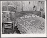 Interior of one of the labor houses at Okeechobee migratory labor camp. Belle Glade, Florida