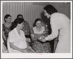 Project nurse giving instructions and demonstrations during prenatal clinic. Terrebonne Project, Schriever, Louisiana