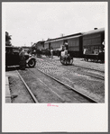 Unloading trains at station in northwestern Florida