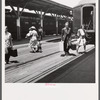 Passengers leaving station in northwestern Florida