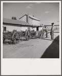 On the King and Anderson cotton plantation near Clarksdale. Mississippi Delta, Mississippi. All the wagons are built and painted and most of the repair work done in their own shops.
