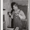 One of the [multiracial people] who works on the John Henry Plantation and is very skilled in woodwork, weaving and crafts. Melrose, Natchitoches Parish, Louisiana