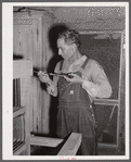 One of the [multiracial people] who works on the John Henry Plantation and is very skilled in woodwork, weaving and crafts. Melrose, Natchitoches Parish, Louisiana