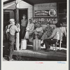 Farmers sitting around in front of the post office on Saturday afternoon. Linwood, Kentucky.