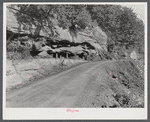 Mountain families in Kentucky "raise" their own coal in the back yard along roadsides. Up Morris Fork of Kentucky River.