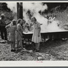 In the early fall during "syrupping off" time many of the children stay home from school to eat the freshly boiled down sorghum cane syrup. The cook usually goes to the various farms in the neighborhood and for his work takes a share of the syrup. On the