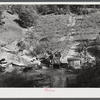 Mountaineers "raise" coal in their own backyard for home use. Up Squabble Creek, near Buckhorn, Kentucky.