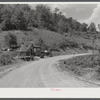 Mountain cabin, general store and gas station along highway near Hyden, Kentucky.