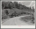 Mountain cabin, general store and gas station along highway near Hyden, Kentucky.