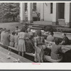 Meeting and picnic lunch at Pine Mountain settlement school near Harlan, Kentucky.