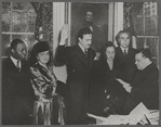 Adam Clayton Powell, Jr. being sworn in to New York City Council by Mayor Fiorello La Guardia