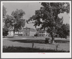 Church and rectory on the grounds of Saint Thomas' Church where a picnic is to be held. Near Bardstown, Kentucky.