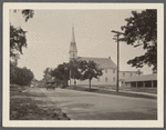 First Presbyterian Church. North side Main Street, opposite Irving Place. Erected 1784. Huntington, Huntington