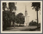 First Presbyterian Church. North side Main Street, opposite Irving Place. Erected 1784. Huntington, Huntington