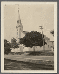 First Presbyterian Church. North side Main Street, opposite Irving Place. Erected 1784. (Detailed history on back of photo.) Huntington, Huntington
