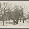 View of Whale Rib Archway. Junction of Amagansett Road and Egypt Lane. On Felix Dominy place. East Hampton, East Hampton