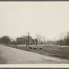 View of Amagansett Road, near junction with Egypt Lane. North end. Felix Dominy house with Whale Rib Archway on left. East Hampton, East Hampton