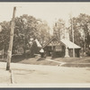 Public Library and cemetery in background. South side Main Street, opposite Stewart Ave. Huntington, Huntington