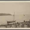 View of Northport harbor from Mitchell House, Woodbine Ave. Boats on water. Northport, Huntington