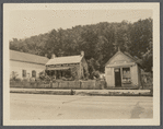 View of south side Main Street. Thomas H. Cross Florist Shop. House on left. Northport, Huntington