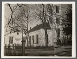 Wooden church and chapel on left. Hempstead, Hempstead