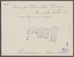 Daniel Brewster house. North side Middle Country Road in hollow?, east of William Brewster house on hill. Middle Island, Brookhaven