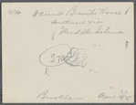 Daniel Brewster house. North side Middle Country Road in hollow?, east of William Brewster house on hill. Middle Island, Brookhaven