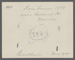 Rose house (1858). North of Montauk Highway, north side of pond, just west of Hallock's P.O. Moriches, Brookhaven