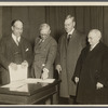 Willam B. Roulstone, Albert S. Bard, Harold A. Caparn, and Albert E. Henschel at organization meeting of Advisory Committee for Conservation of Parksry Committee for Conservation of Parks