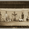 Stage set and scenery for the newlyweds’ apartment at Christmas, Act III of the stage production Abie's Irish Rose