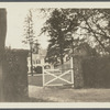 Elias Seaman house. East side Main Street, at northern fork of Jerusalem Ave. and Jericho Turnpike. View through front gate. Jericho, Oyster Bay