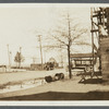 View of log trough. Audrey Ave., near railroad depot. Oyster Bay, Oyster Bay