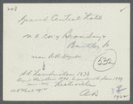 Grand Central Hotel. NE corner Broadway and Barkley Street, near railroad depot. Hicksville, Oyster Bay