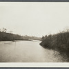 View of Carman's River and railroad bridge in distance. Looking southeast, just east of South Haven Church. South Haven, Brookhaven