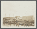 View of docks at Port Jefferson Harbor. Port Jefferson, Brookhaven