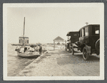 View of dock at foot of Blue Point Ave., on Islip town line. Blue Point, Brookhaven